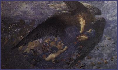 Night w Her Train of Stars by Edward Hughes