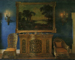 blue and gold parlor