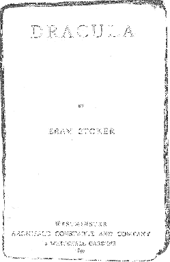 Dracula title page